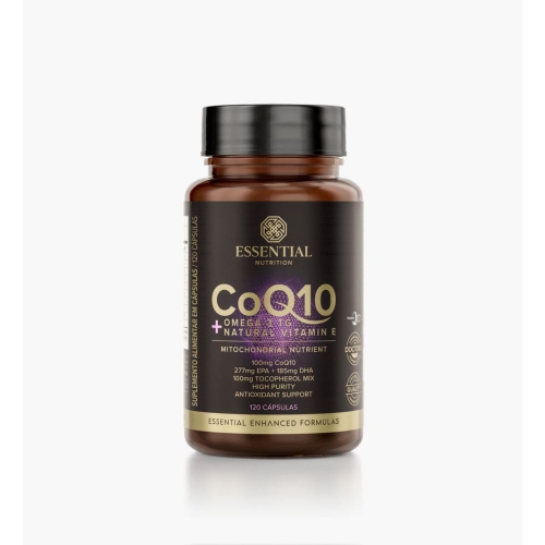 CoQ-10 + mega 3 + Natural Vit E (120 Cpsulas) - Essential
