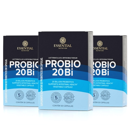 Kit 3unid Probio 20Bi (30 caps) - Essential Nutrition