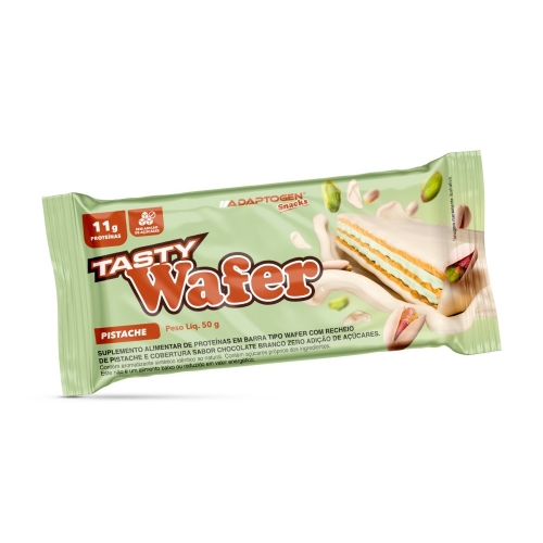 Tasty Wafer Sabor Pistache (Cx c/ 12und 50g) - Adaptogen