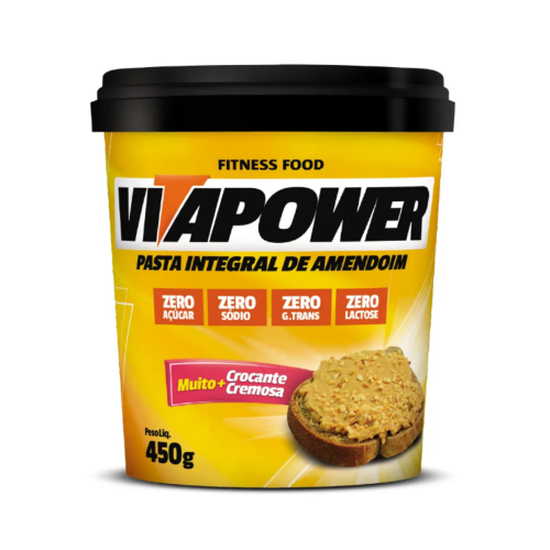 Pasta de Amendoim Crocante (450g) - Vitapower