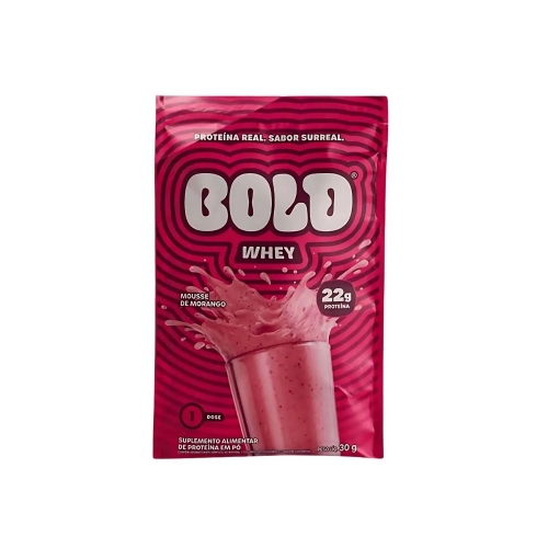 Bold Whey 3w Sabor Mousse de Morango (30g) - Bold Snacks