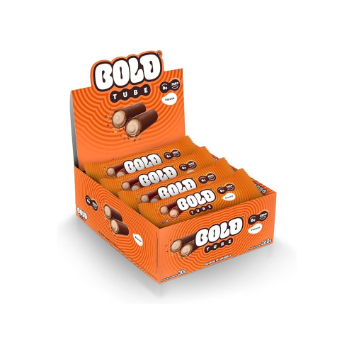 Bold Tube Sabor Paçoca (Caixa c/ 12 unidades de 40g) - Bold Snacks