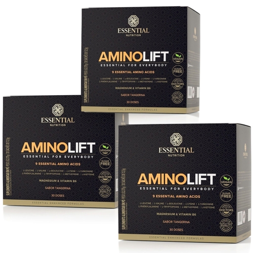 Kit 3 unid Aminolift Sabor Tangerina (Cx c/ 30 sachs) - Essential Nutrition