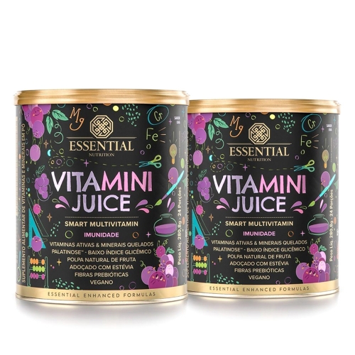 Kit 2unid Vitamini Juice Sabor Uva (280g) - Essential Nutrition