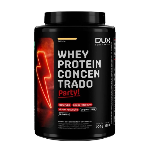 Whey Protein Concentrado Party Sabor Beijinho (900g) - Dux Nutrition