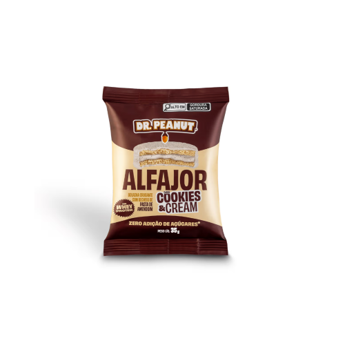 Alfajor Sabor Cookies & Cream (35g) - Dr Peanut