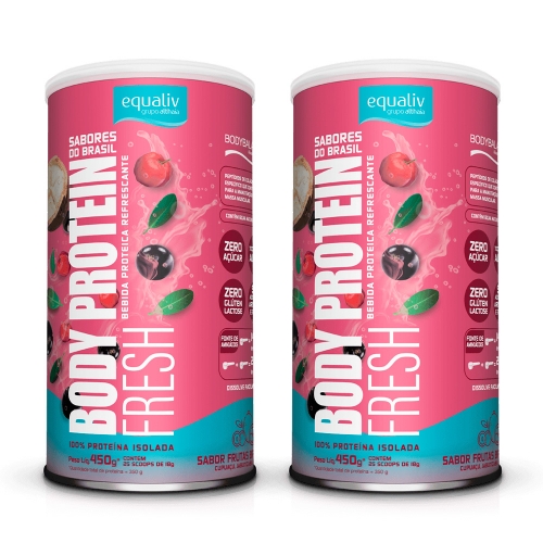 Kit 2uni Body Protein Fresh Sabor Frutas Brasileiras (450g) - Equaliv