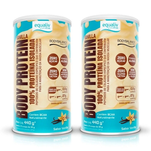 Kit 2uni Body Protein Sabor Vanilla (440g) - Equaliv