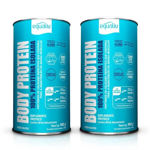 Kit 2uni Body Protein Sabor Neutro (450g) - Equaliv