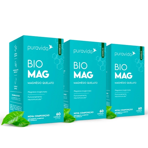 Kit 3unid Bio Mag (60 caps) - Pura Vida