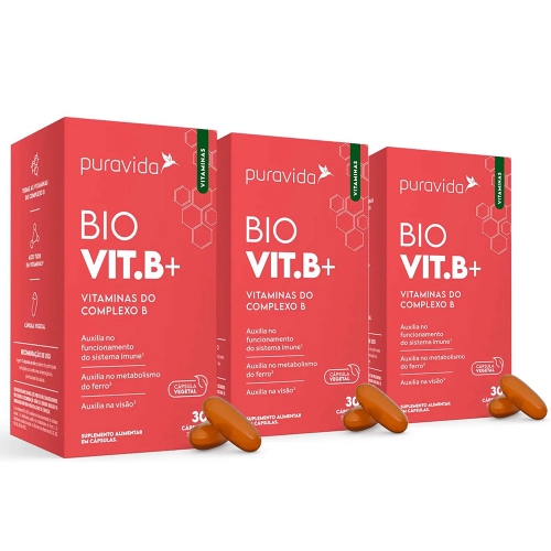 Kit 3uni Bio Vit B+ (30 C�ps.) - Pura Vida