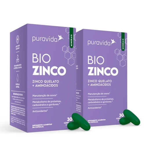 Kit 2uni Bio Zinco (30 C�psulas) - Pura Vida