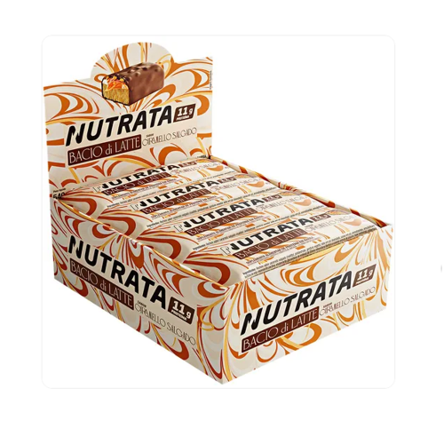 Barra de Prote�na Bacio di Latte Sabor Caramelo Salgado (Cx c/ 12unid 45g) - Nutrata