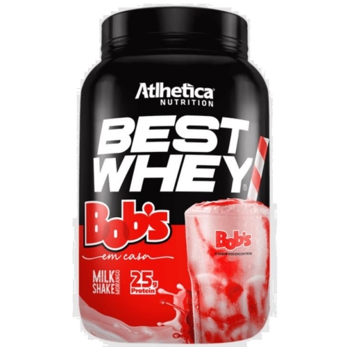 Best Whey Sabor Bob's® Milkshake de Morango (900g) - Atlhetica Nutrition