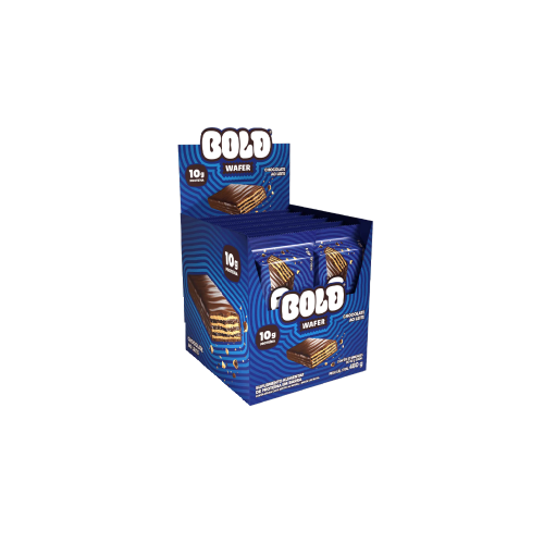 Bold Wafer Sabor Chocolate ao Leite (Caixa c/ 12 unidades de 40g) - Bold Snacks