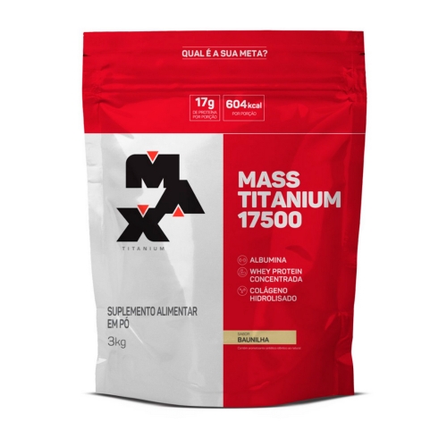 Mass Titanium 17500 Sabor Baunilha (3kg) - Max Titanium